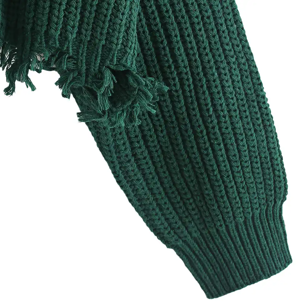 hooded zip up distressed cropped cardigan