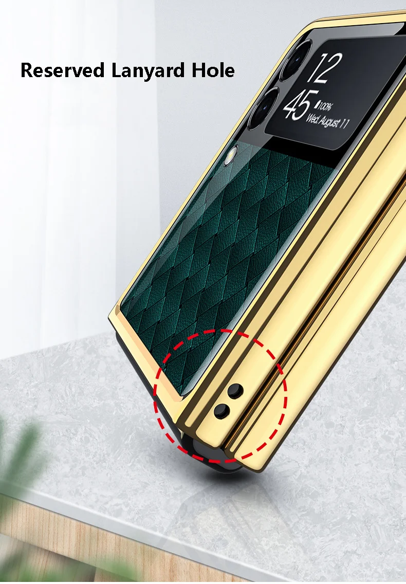 samsung galaxy flip3 case Luxury Outer Screen Tempered Glass Case For Samsung Galaxy Z Flip 3 5G Plating Frame Protection Case For Galaxy Z Flip3 5G funda galaxy z flip3 phone case