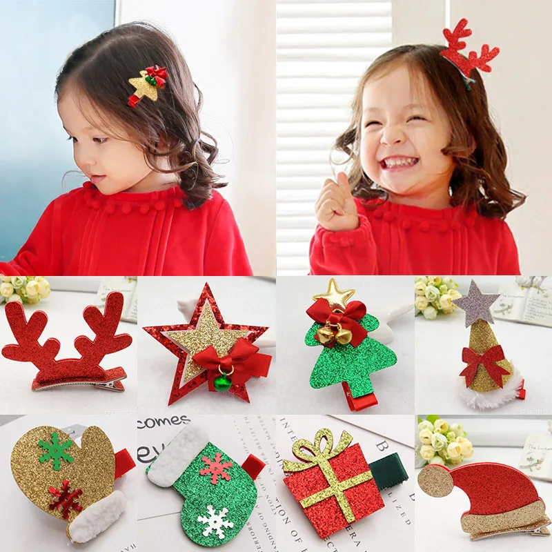 1 шт., новинка, лента для волос с пентаграммой, милые рога, рождественская елка, открытка, рождественская шапка для девочек, высокое качество, для мальчиков, Корейская версия