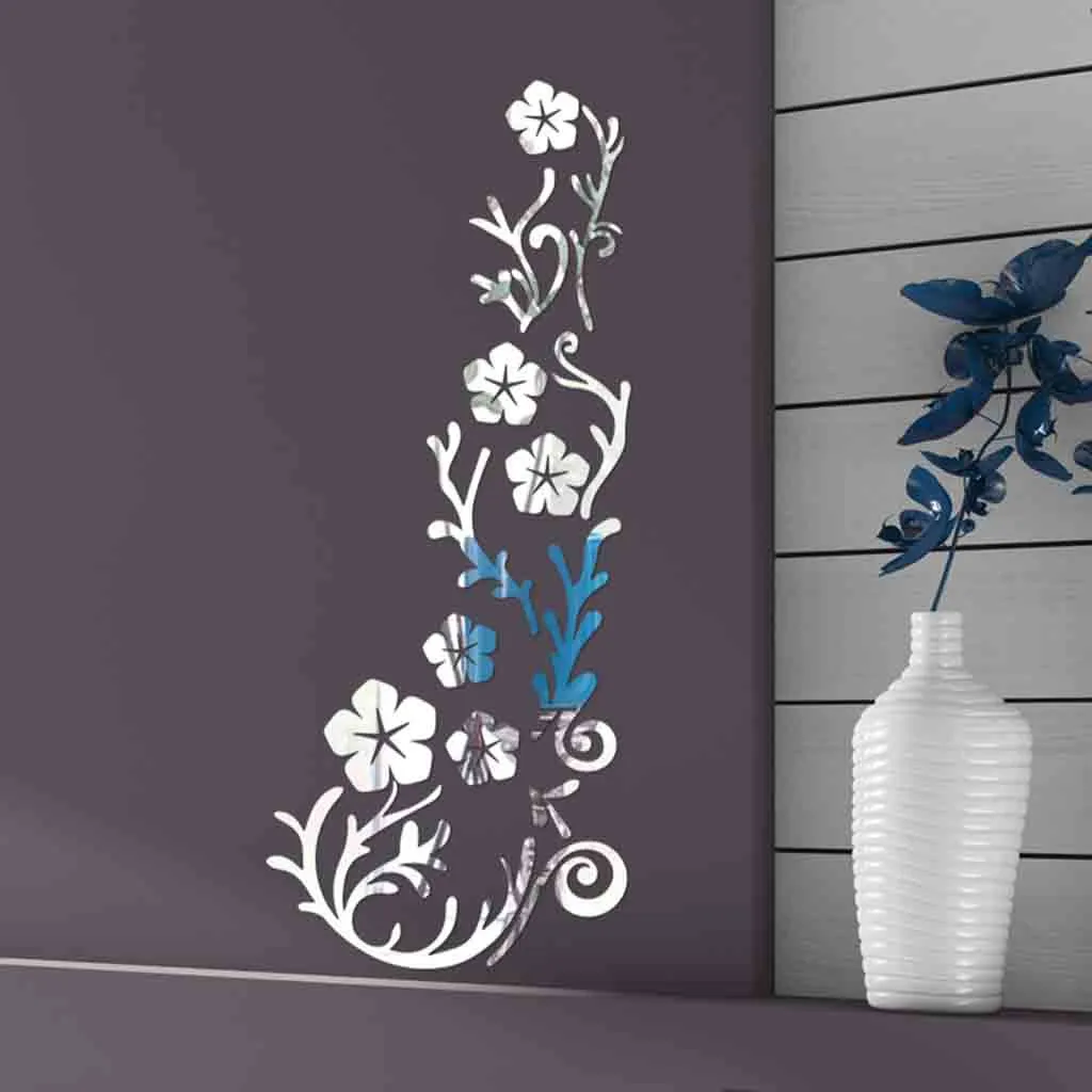 #38 креативные теплые Цветные 3D зеркальные элегантные цветочные художественные