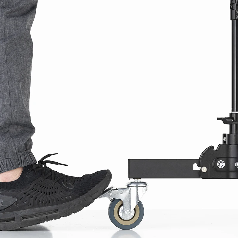 AMBITFUL 61-81cm Profession Removable Very Sturdy Folding Floor Light Stand and Wheels for Studio Flash LED Light