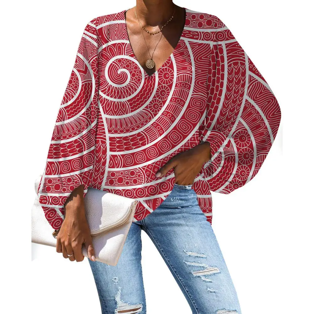 HYCOOL Spring Autumn Women Long Sleeve Polynesian