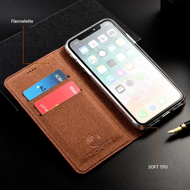Crocodilo couro genuíno Flip Case para Samsung,