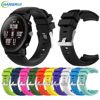 

Hangrui 22mm Silicone Texture Printing Strap For Huami Amazfit Watch 2 2S Sport Wrist Strap For Xiaomi Huami Amazfit Stratos 2