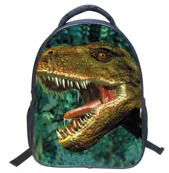 

14 inch Children Animal 3D Dinosaur Backpack For School Boys Girls Printed Tyrannosaurus schoolbag For Kids Student