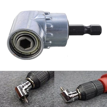 

105 Degree Angle Screwdriver Bit Holder Stainless Steel 1/4" 6.35mm Hex Drill Bit Adaptor Mayitr