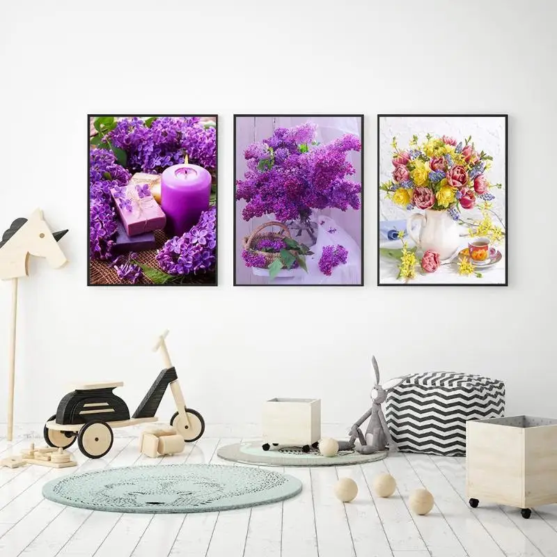 5D DIY Алмазная картина с букетом вышивка крестом мозаика|Алмазная мозаика| |