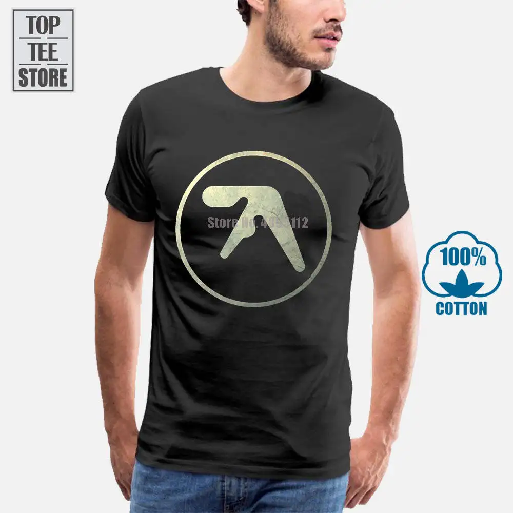 

Funny O Neck T Shirt Mens Aphex Twin Logo Orphaned Syro Windowlicker Short Slev Tee Tshirt
