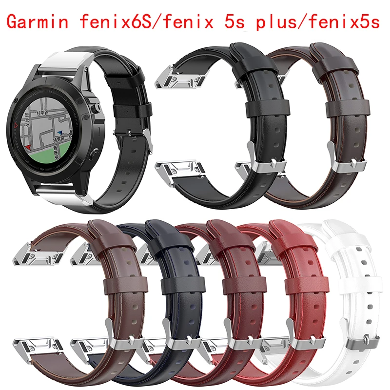 Для Garmin Fenix6S водонепроницаемый влагостойкий кожаный ремешок в деловом стиле для Garmin без деформации быстросъемный масляный воск кожаный ремешок