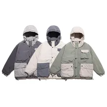 Зимняя новая японская хлопковая куртка с капюшоном в стиле ретро, Мужская Толстая Повседневная хлопковая одежда с принтом в виде маленьких букв