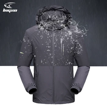 

LNGXO Waterproof Jacket Men Hiking Camping Climbing Rain Coat Men Outdoor Jacket Softshell Windbreaker Goretex Hunting Clothes
