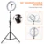 PYNSSEU 26cm LED Ring Light with 1.1/1.6/2.0 M Light Ring Stand Dimmable 10" Selfie Ring Lamp with Phone Clip for Youtube Makeup