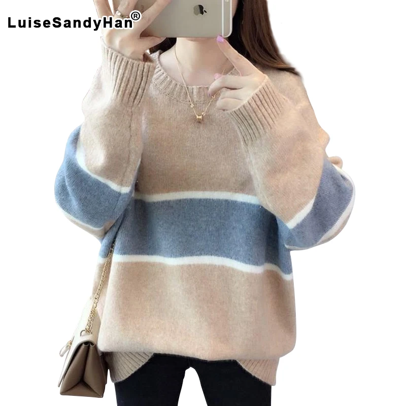 Core yarn spring Korean sweater women's head loose sweet student net red lazy wind office lady | Женская одежда