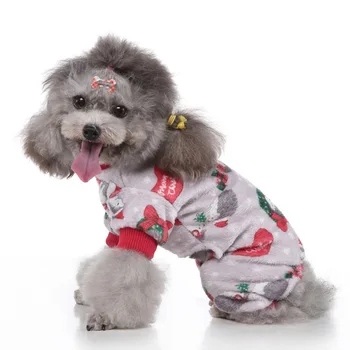

Warm Dog Clothes 4-legged Pet Christmas Outfits Cartoon Pattern Heart Hedgehog Costume Small Medium Soft Cold Weather Jumpsuit