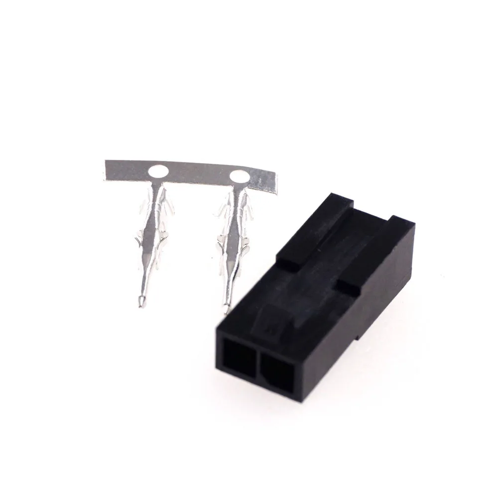 Conjunto de Protetores de Tomada Micro-fit 100 Conector de 1×2 Pinos sem Orelha Fileira Única Circuitos Crimpagem Terminal de Estanho Cruz Molex 3.0 436400201