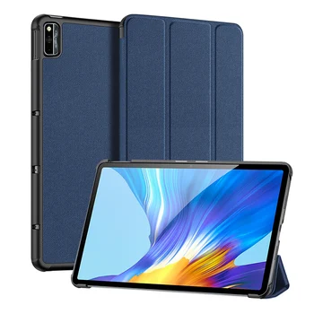 

For Huawei MatePad 10.4 Tablet Case Trifold PU Leather Anti-scratched Protective Flip Case with Smart Sleep for Honor V6 Case