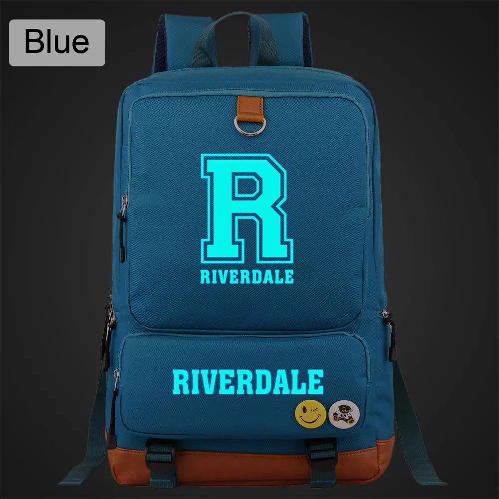 DL04-05 Blue Luminous Riverdale South Side Serpents Boy Girl Book School Bag Women Bagpack Teenagers Schoolbags Men Student Backpack - Color: DL04-05