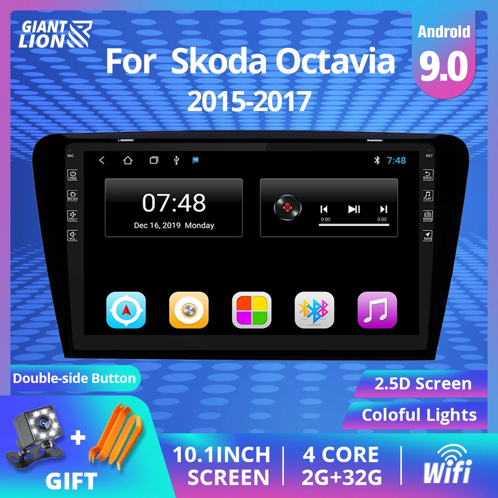 Автомагнитола 2din Android 9 0 для Skoda Octavia 2015-2017 автомобильный мультимедийный