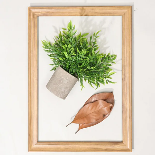 Szimuláció Bonsai Zöld Levél Hamis Virág Asztal Dekoráció Pép Csereprő Növény Otthoni Kerti Zöldítő Dísz - Image 2