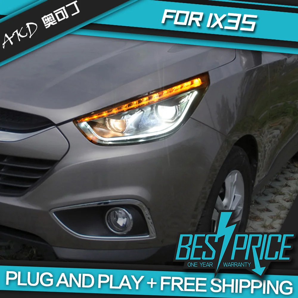 Автомобильный Стайлинг фара чехол для hyundai IX35 фары 2010-новинка Tuscon светодиодный задний фонарь светодиодный DRL H7 D2H Hid Ангел глаз Bi Xenon