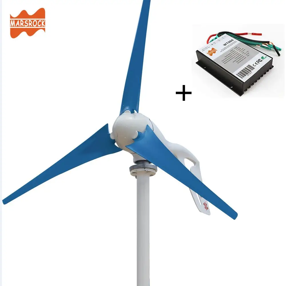 AC12V/24 V 400W ветряной генератор небольшая ветряная мельница для домашнего использования, соответствует требованиям европейских директив, в частности касательно содержания вредных веществ - Цвет: 3 blue blades