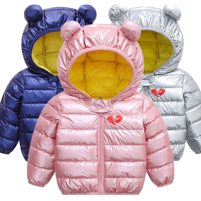 Зимний Детский пуховик серебристого цвета для мальчиков теплая куртка для мальчиков и девочек хлопковая куртка детская одежда