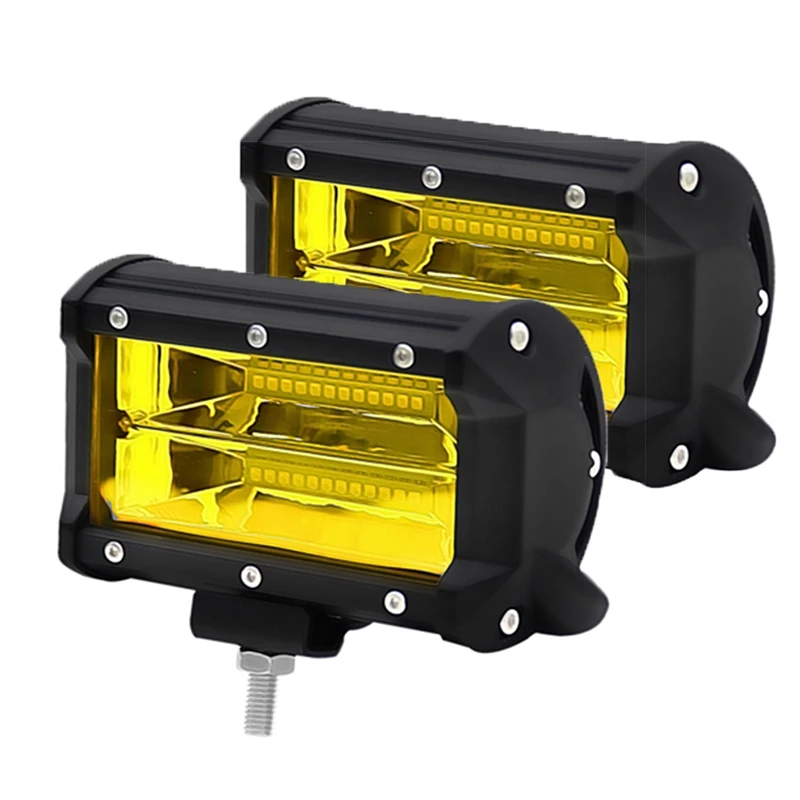 

Led Off road Light For ATV Trucks Motorcycle Beam Amber Yellow Work Driving Lights Bar Fog Lamp LED Work Light Hot