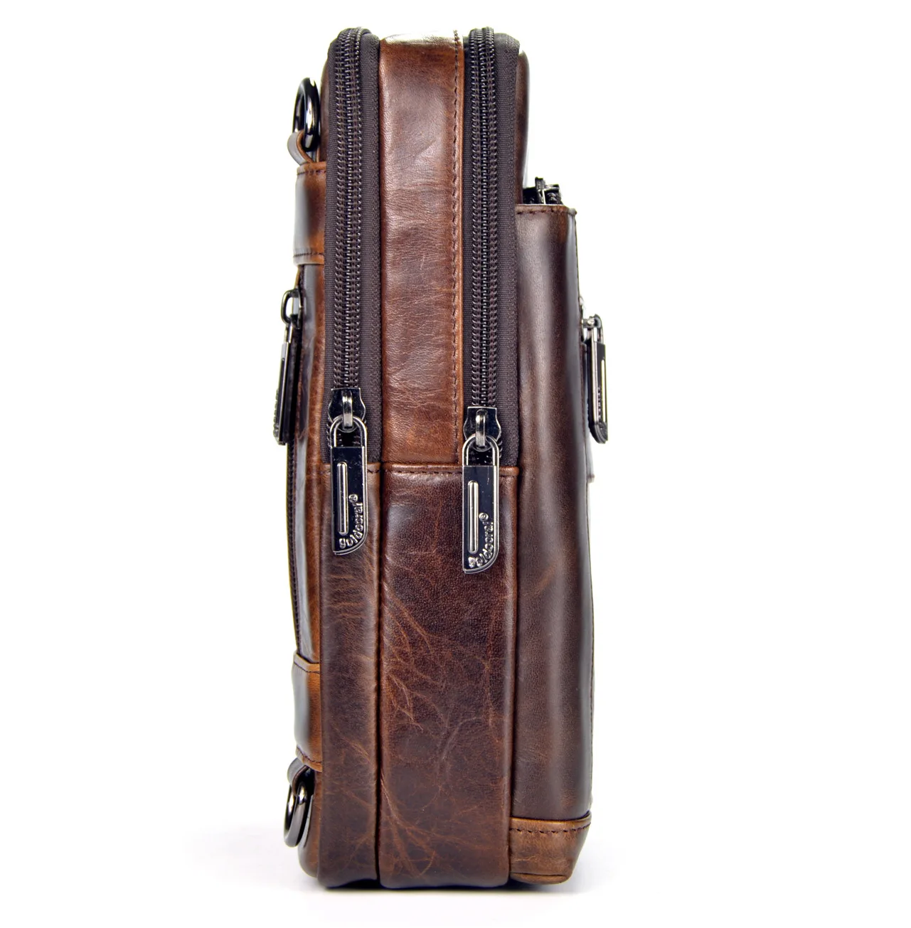

New Style Full-grain Leather Casual Genuine Leather Men Shoulder Chest Pack Tablet PC Men's Bag