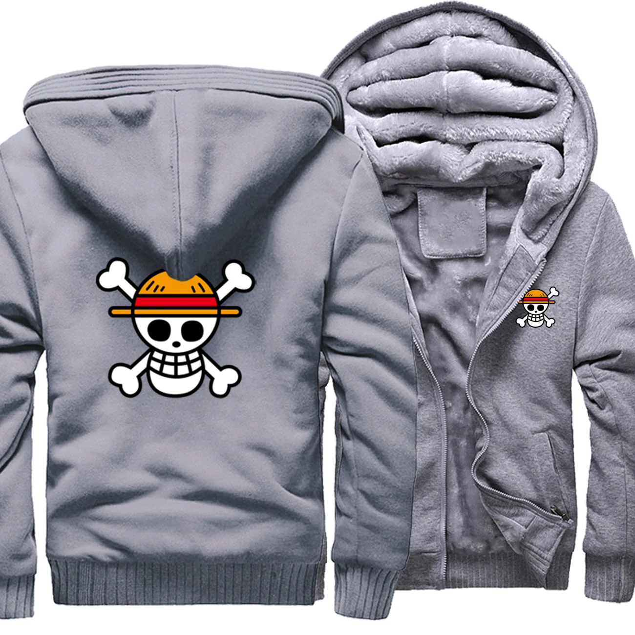 gray 6 One piece Japapn аниме принт толстовки мультфильм Sukll печати Спортивная одежда реглан мужские толстовки теплая одежда Новинка худи Luffy - Цвет: gray 6