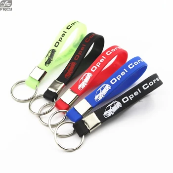 

Lminous Silicone Car Keychain Key Ring Auto Car Fashion Accessories for Opel Corsa Key Holder Logo Car Styling