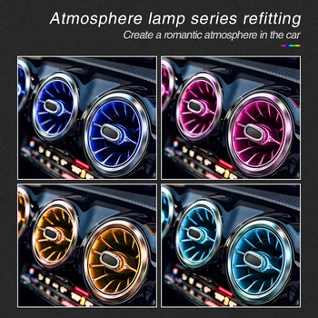 

Turbine outlet LED lighting for Benz W205 GLC Mercedes car front air condition vent inlet center console ambient light glow lamp