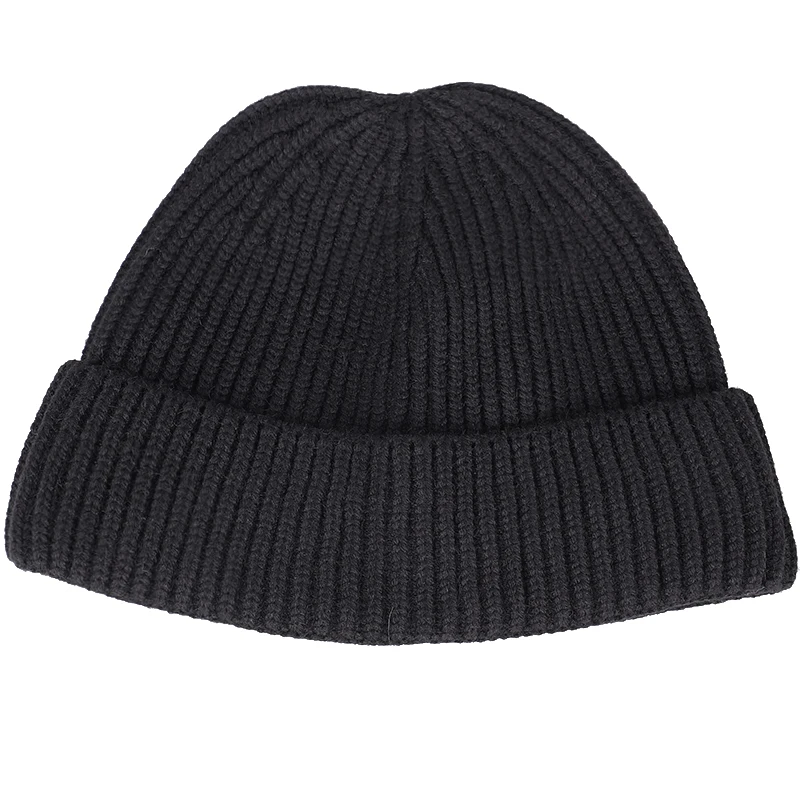 Autumn and winter new men's knitted cotton hats warm comfortable solid color fashion ski caps women's skullies|Мужская Skullies &