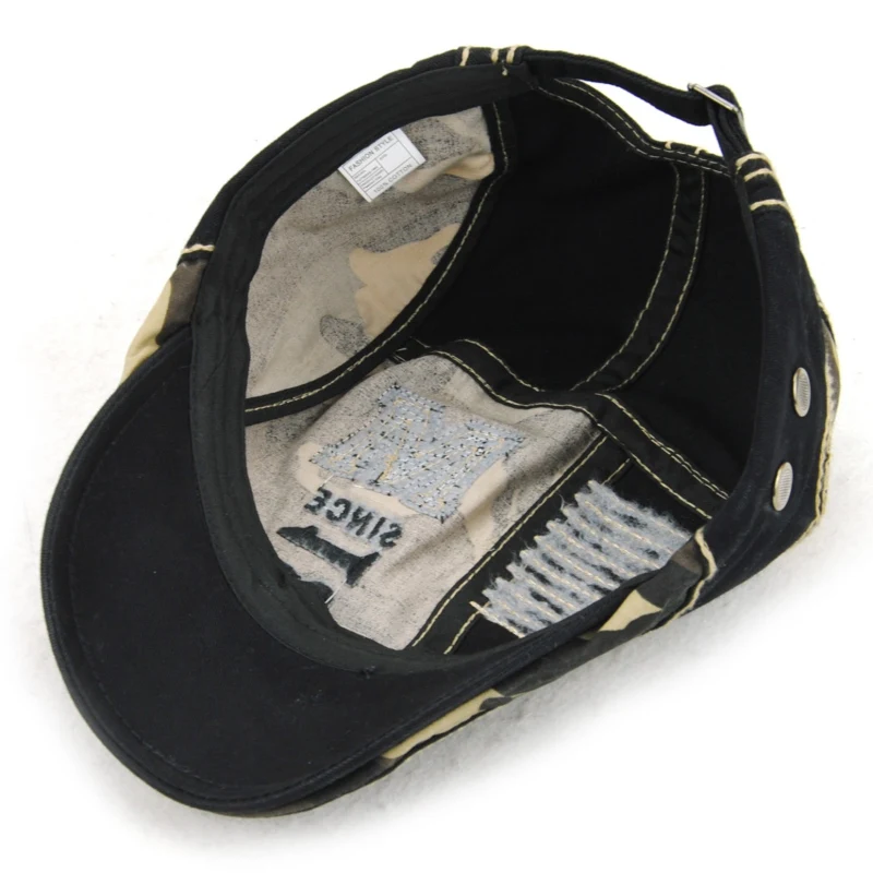 Cotton Men Golf Beret Cap Adjustable Flat Cabbie Newsboy Hat Outdoor Camping Hiking Sun Hathot
