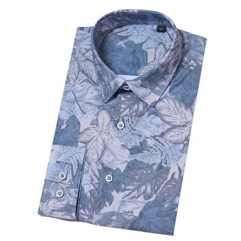

Fashion Men's Flower Shirt Long Sleeve Size S-5XL, Slim men Cotton Shirts Business Casual Camisa