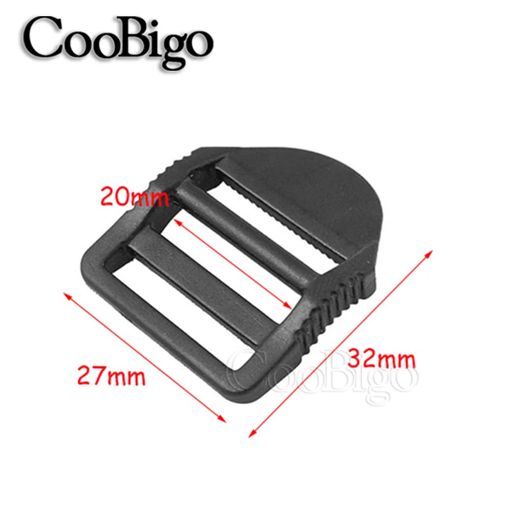20mm Webbing 10 шт. черный лестничный замок слайдер пластиковые застежки для рюкзака ремни мешок домашних животных украшения на шею тесьма 20 мм 26 мм 31 мм 38 мм - Цвет: 20mm Webbing