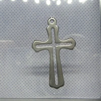 Solid  Pure Titanium Cross Star Chain Necklace Pendant 1