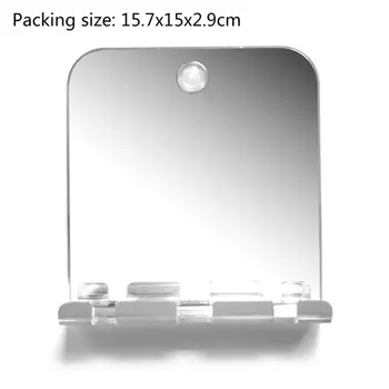 

Portable Bathroom Shower Fog Free Travel Mirror Washroom Shaving Suction Cup 28GA