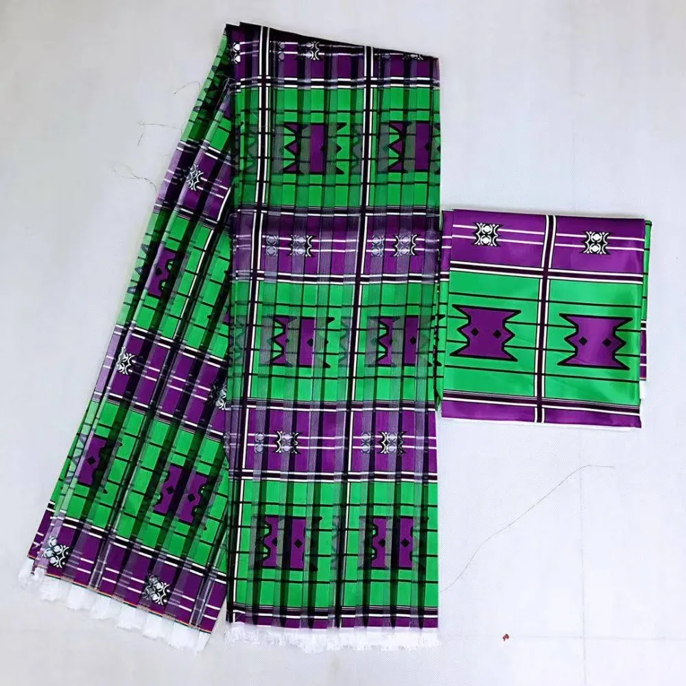Африканская восковая лента, Шелковый воск, Анкара,, атласная ткань, органза, ткань, 4 ярда для платья+ 2 ярда, Шелковое кружево, 30
