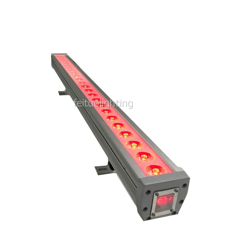 E-12lights открытый IP65 24x10 Вт rgbw 4в1 настенная шайба led линейный прожектор