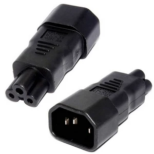 2pcs Copper UPS PDU APC IEC320 C13 C14 to C6 C5 Convert power connector male to female power plug adapter socket for laptop 10A