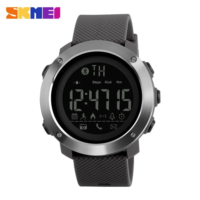 

Skmei 1285 Rubber Band Digital Sports Waterproof Night Light Bluetooth Watch Couple Watch