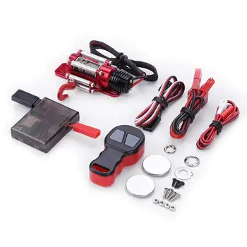 

RC Car Metal Winch + Wireless Remote Controller for 1:10 RC Crawler Car Traxxas TRX4 Axial SCX10 90046 90047 D90