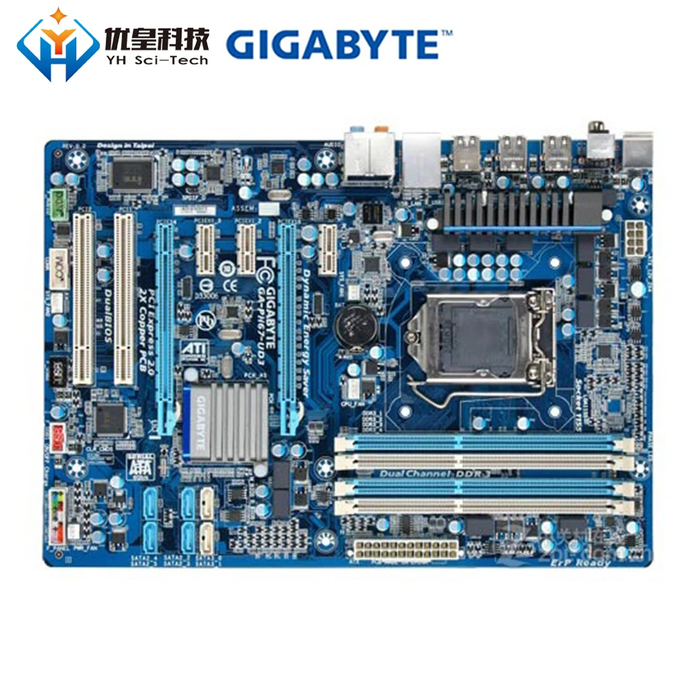 Оригинальная б/у настольная Материнская плата Gigabyte GA-PH67-UD3 H67 Socket LGA 1155 Core i7/i5/i3/Pentium/Celeron DDR3 32G ATX