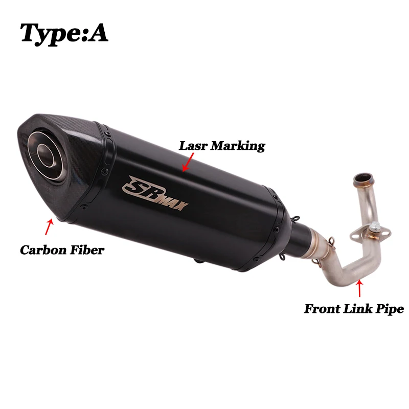 For Aprilia Sr Max300 Max 300 Full System Motorcycle Exhaust Modified Front Middle Link Pipe Carbon Fiber Muffler With Db Killer Exhaust Exhaust Systems Aliexpress