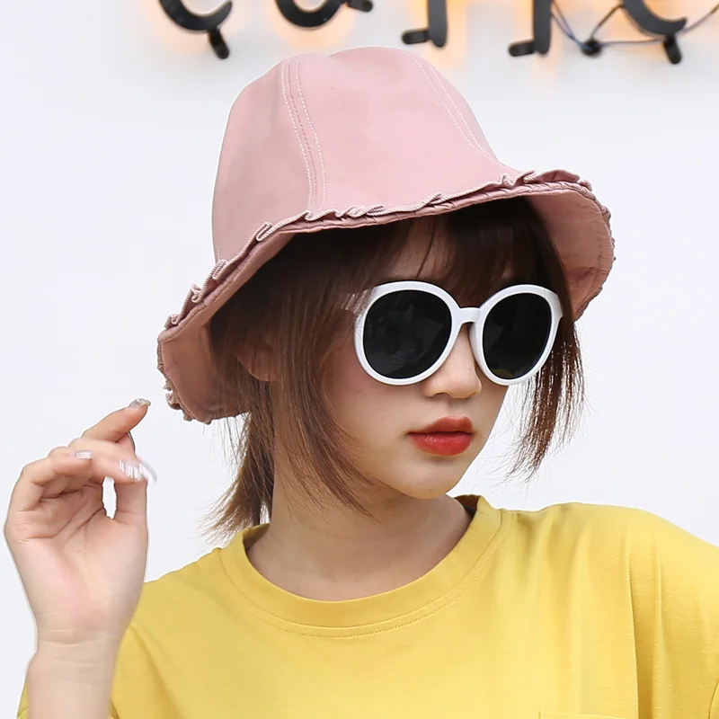 

Bucket Hat Women's Japanese-style INS Korean-style Spring And Autumn Versatile Fashion Summer Sun-resistant Topee Casual Face Co