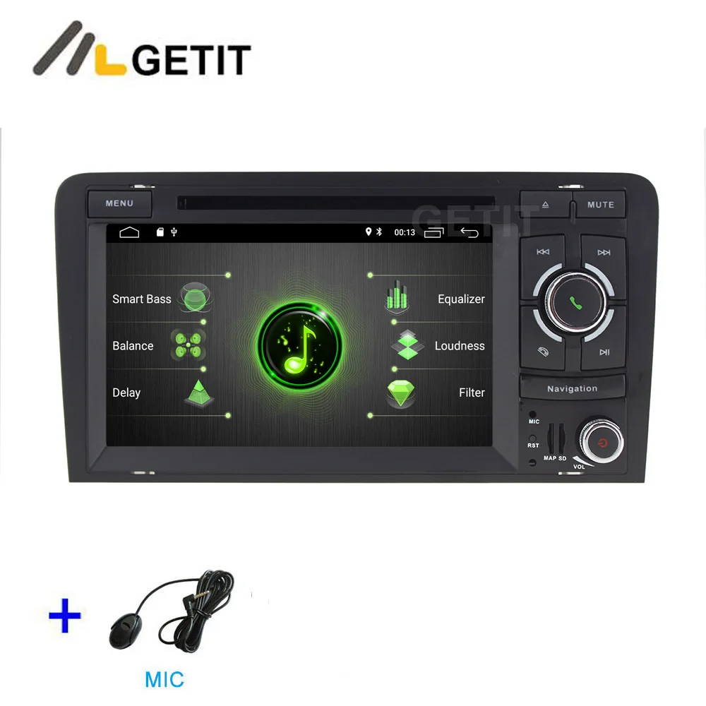 PX6 Android 9 Автомобильный DVD стерео плеер для Audi A3 2003-2011 с WiFi BT Радио gps навигация - Цвет: DSP 2G-RAM 16G-ROM