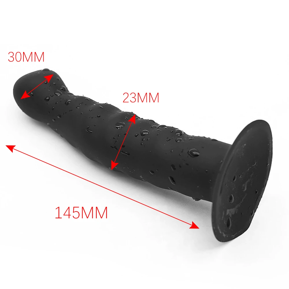 Plug anal et masseur de prostate avec dildo perles en silicone_voghion.com