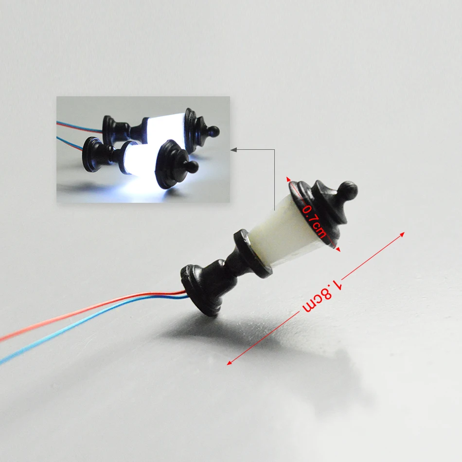 DIY Garden Lamp 1/25 Scale Street Light LED Landscape Train Building ...