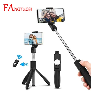 

FANGTUOSI K06 3-in-1 Wireless Bluetooth Selfie Stick Mini Tripod Scalable Monopod with Mirror Remote Control for IOS Android