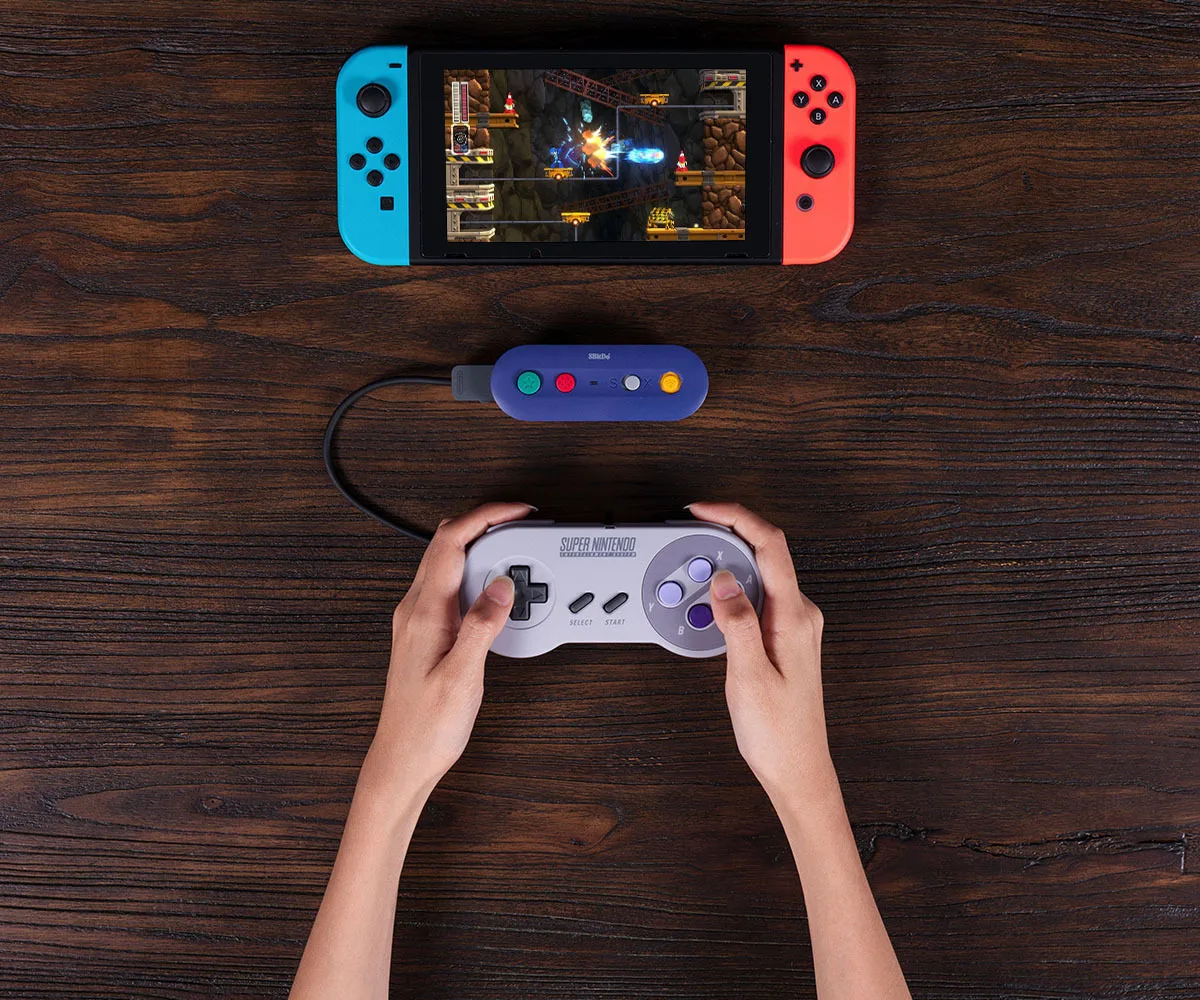 

8bitdo Eight Hall gbros Bluetooth Adapter Ngc/wii/snes Mini Classic Handle Turn nswitch